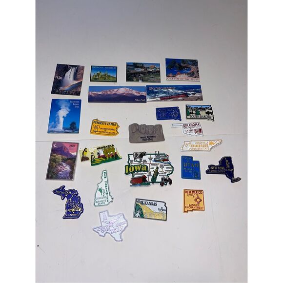 Lot Of 23‎ Collectible Souvenir Refrigerator Magnets~States-Cities-Few 3D - Picture 1 of 8